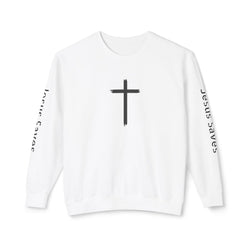 Collection of Inspirational Unisex Crewneck Sweatshirt - Glory Gear 'Jesus Saves' Design in a gallery layout