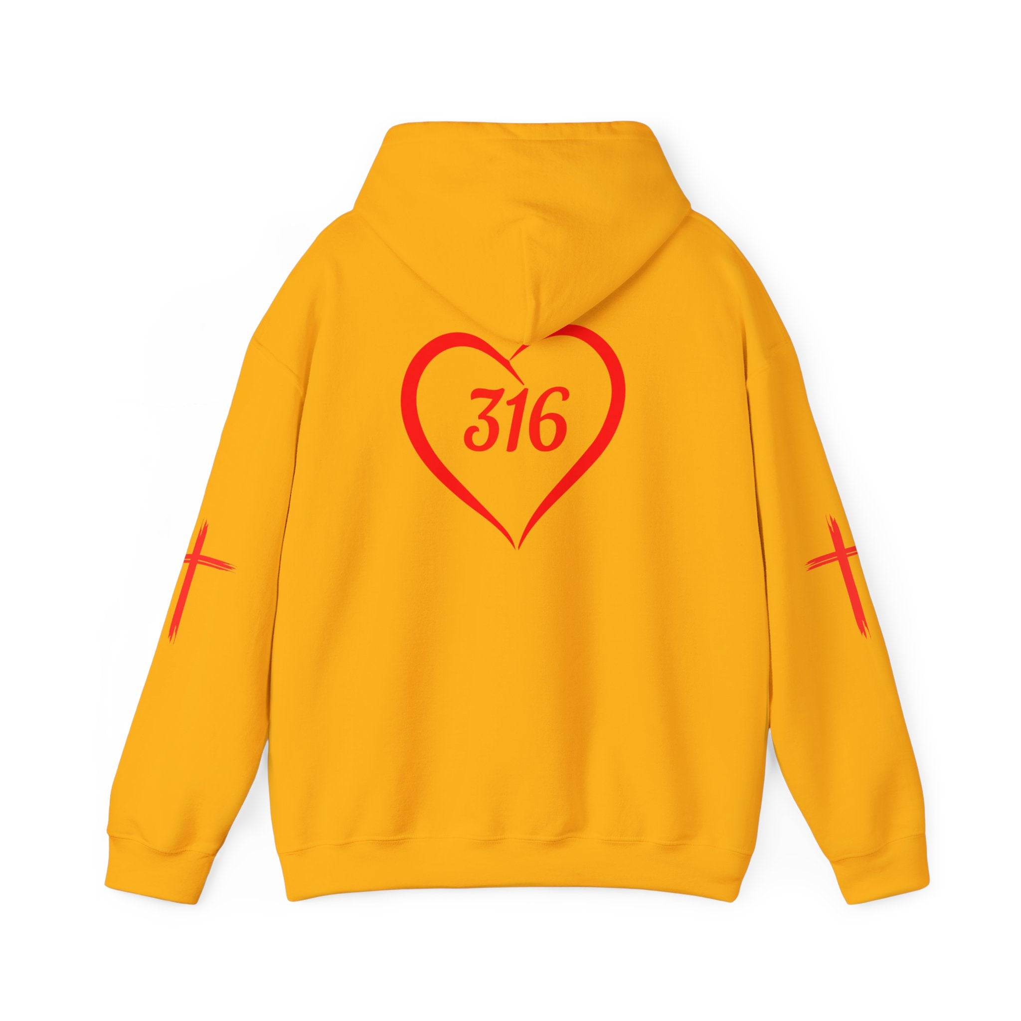 Collection of Heart 316 Unisex Heavy Blend Hooded Sweatshirt - Comfortable Faith-Inspired Apparel in a gallery layout