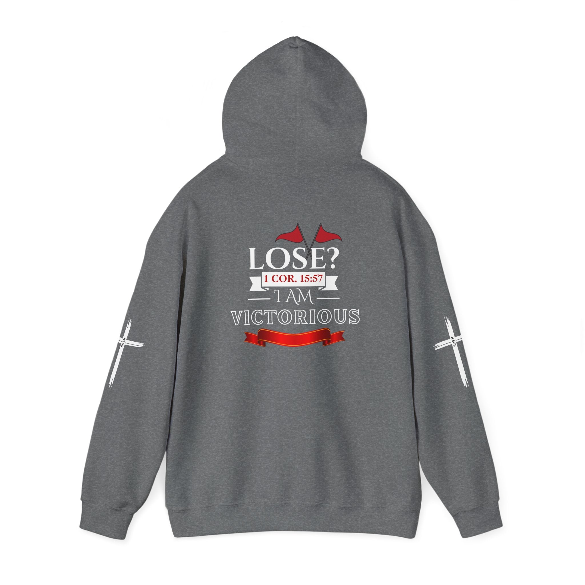 Collection of Victorious Faith Hooded Sweatshirt - Inspirational Christian Apparel in a gallery layout