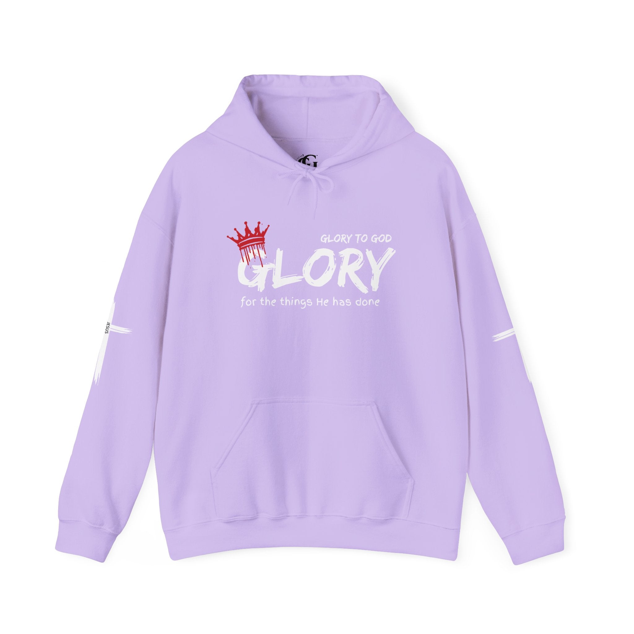 Collection of Glory to God Crown & Cross Unisex Hoodie in a gallery layout