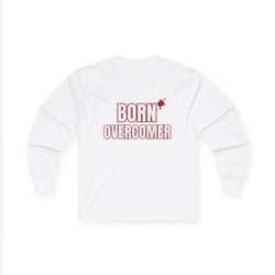 Collection of Born Overcomer Unisex Long Sleeve Tee - Inspirational Motivational Shirt in a gallery layout