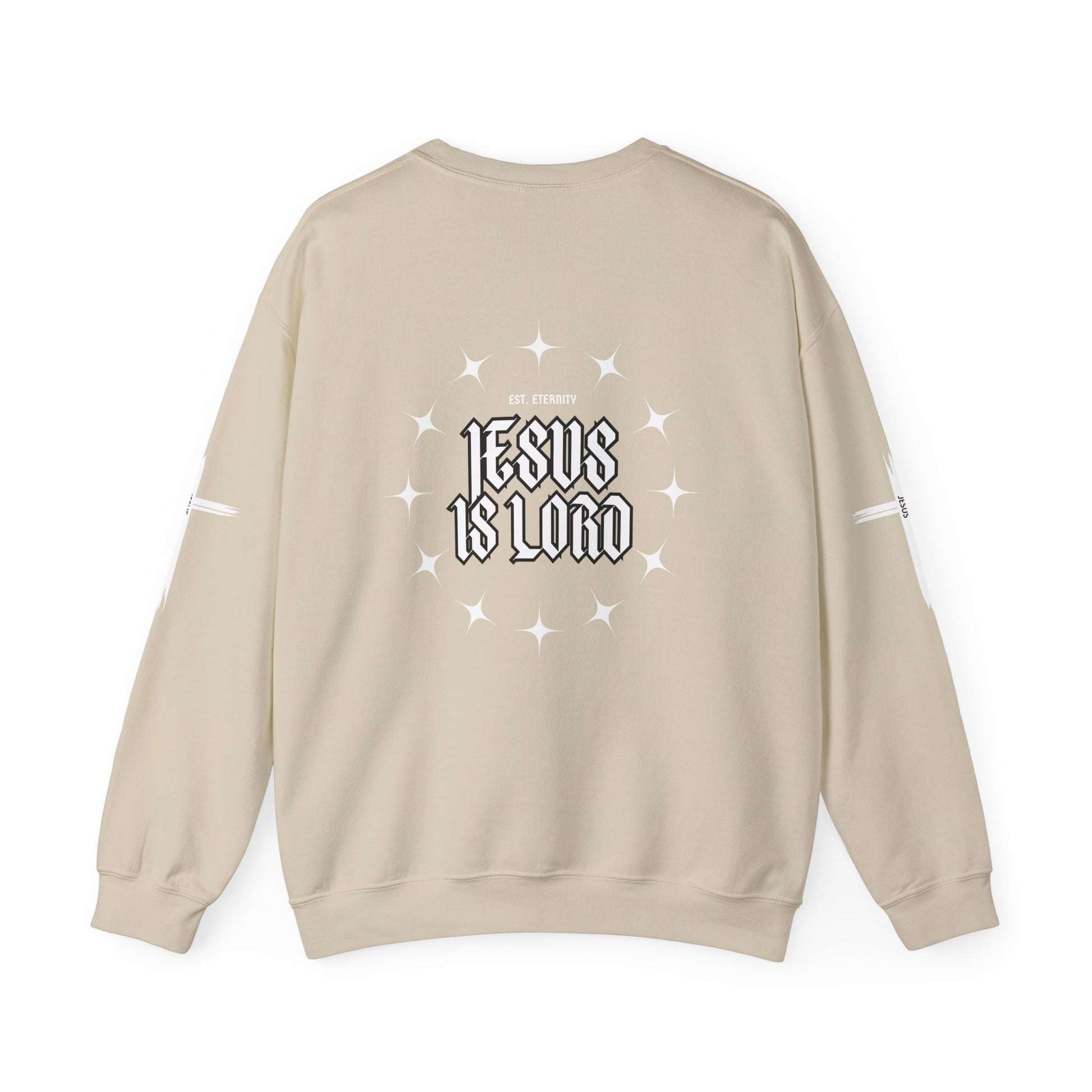 Faith-Inspired Unisex Heavy Blend Crewneck Sweatshirt - 'Jesus Is Lord' Design