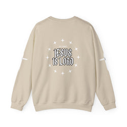 Collection of Faith-Inspired Unisex Heavy Blend Crewneck Sweatshirt - 'Jesus Is Lord' Design in a gallery layout