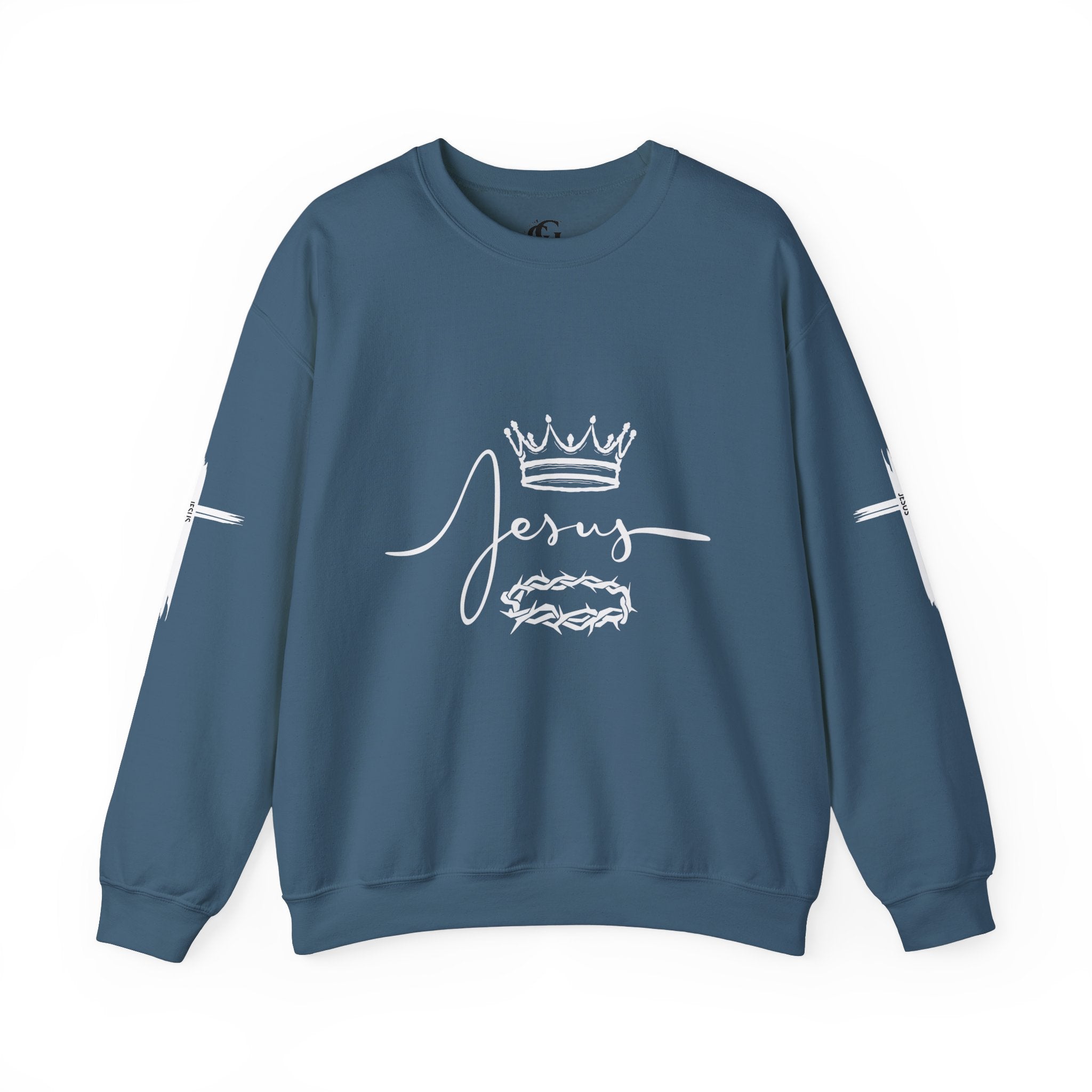 Collection of Jesus Crown & Thorns Unisex Crewneck Sweatshirt in a gallery layout