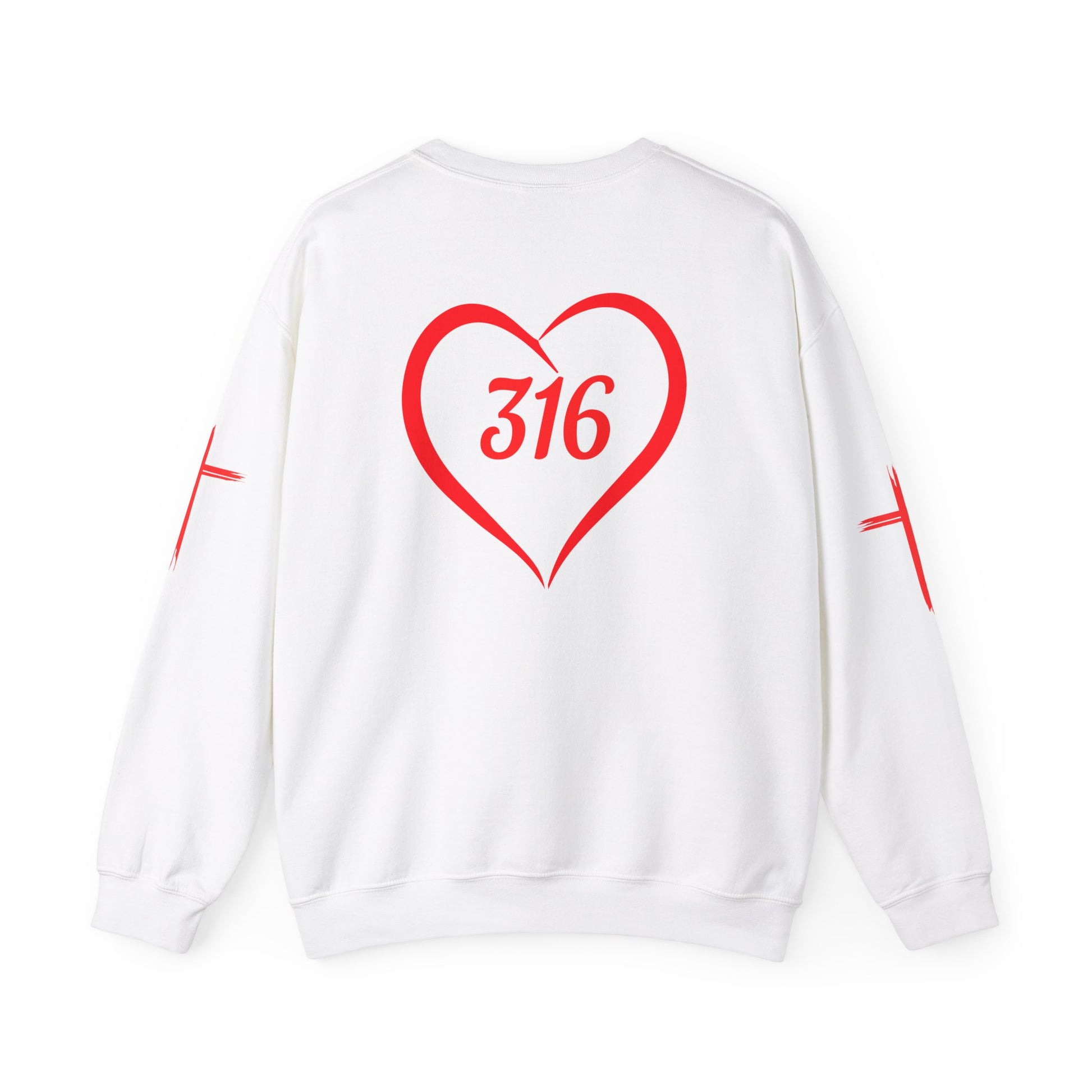 316 Heart Graphic Unisex Crewneck Sweatshirt - Cozy Casual Love