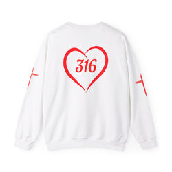 Collection of 316 Heart Graphic Unisex Crewneck Sweatshirt - Cozy Casual Love in a gallery layout