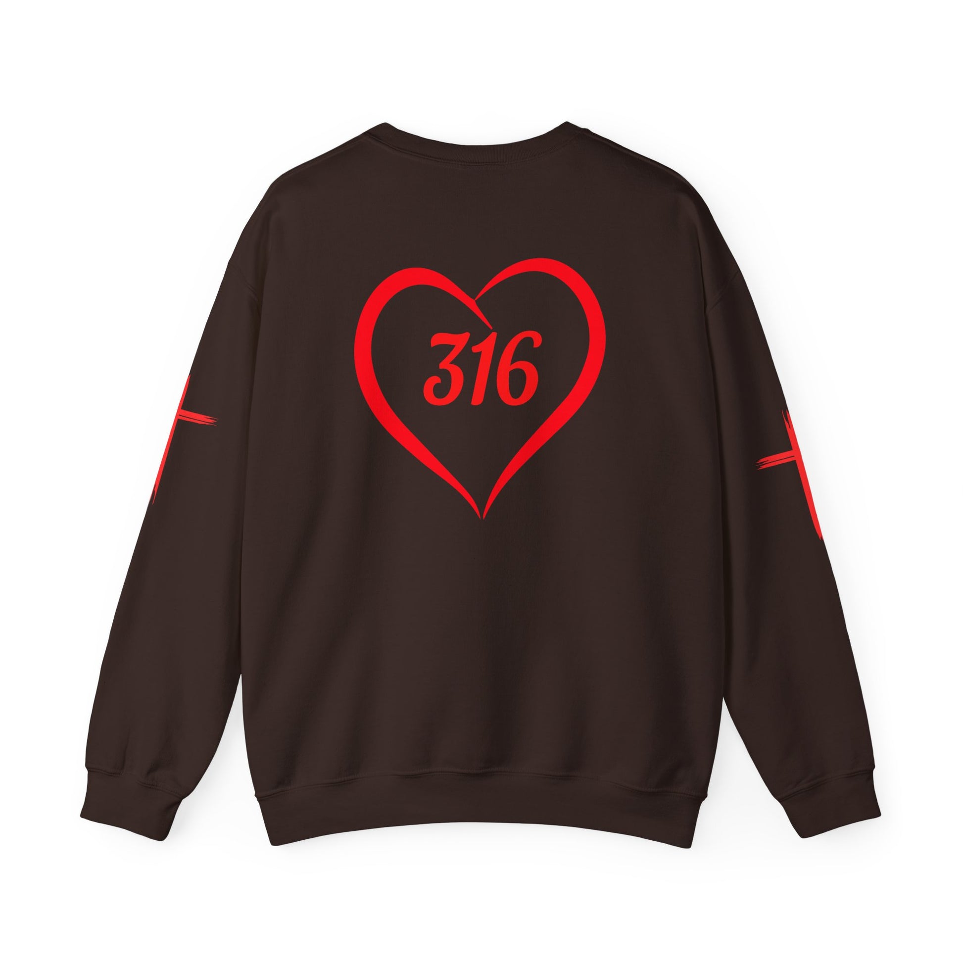 316 Heart Graphic Unisex Crewneck Sweatshirt - Cozy Casual Love