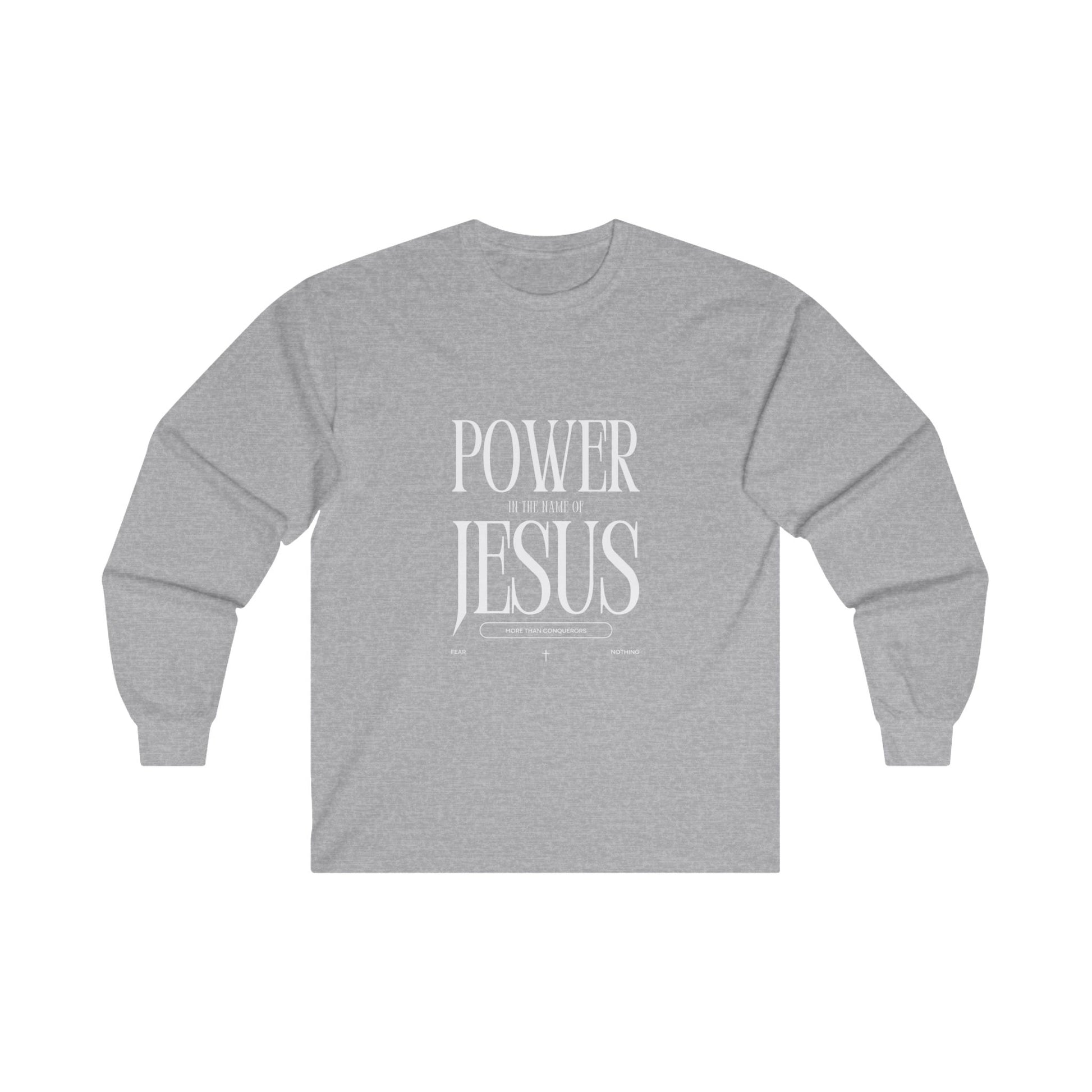 Power in the Name of Jesus Unisex Long Sleeve Tee - Faith-Based Spiritual Apparel