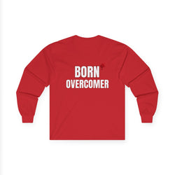 Collection of Born Overcomer Unisex Long Sleeve Tee - Inspirational Motivational Shirt in a gallery layout