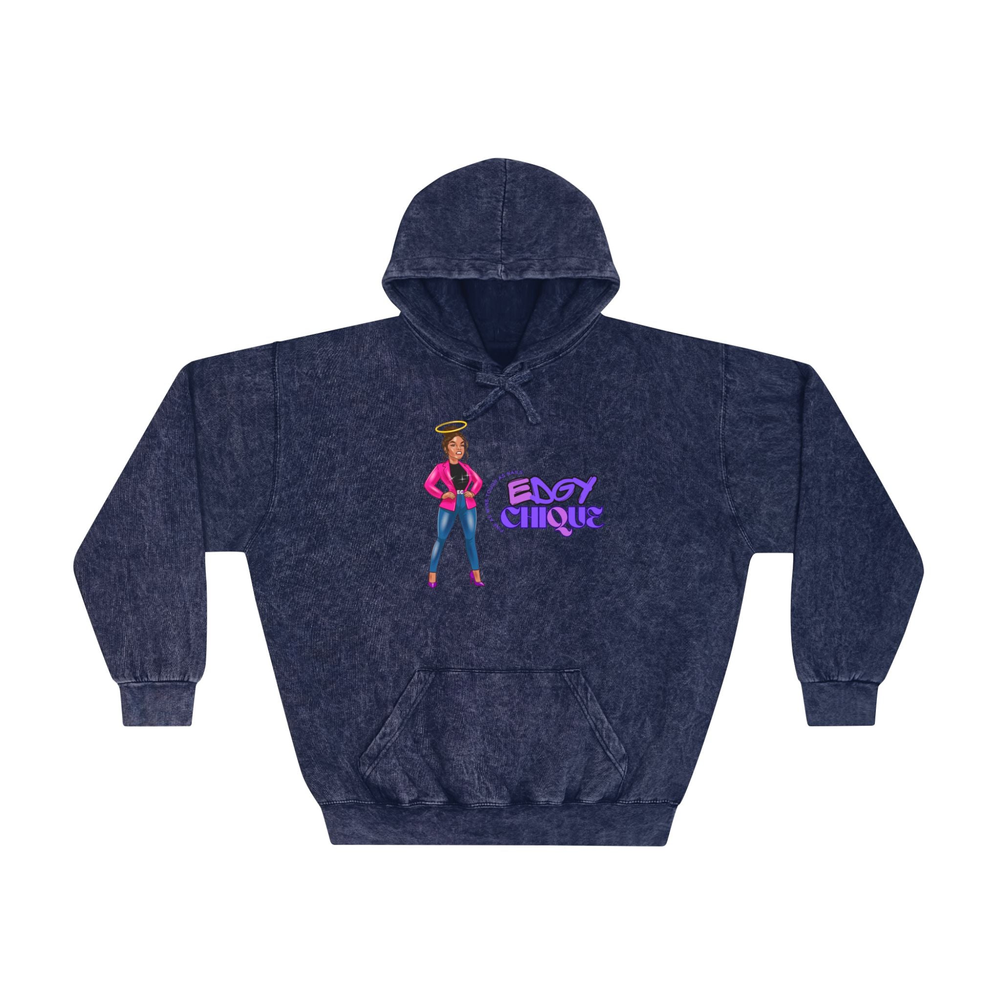 Collection of Edgy Clique Mineral Wash Hoodie for Trendsetters in a gallery layout