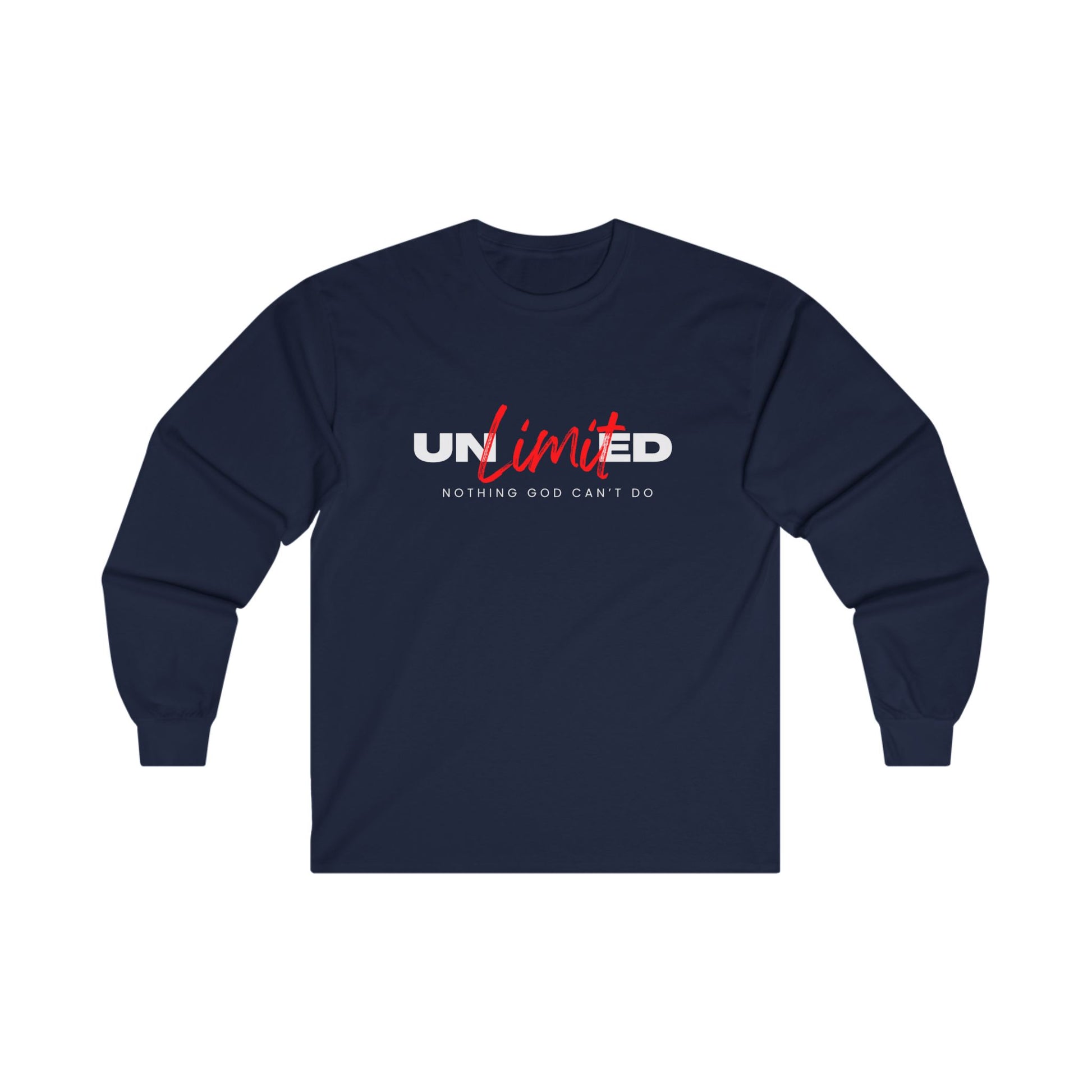 "Unlimited: Nothing God Can't Do" - Unisex Ultra Cotton Long Sleeve Tee