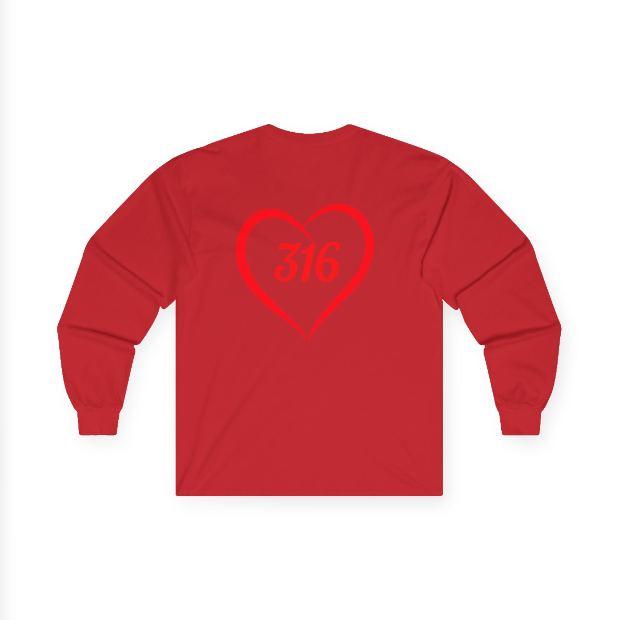 Collection of Heart 316 Unisex Ultra Cotton Long Sleeve Tee - Perfect Gift for Faith & Love Events in a gallery layout