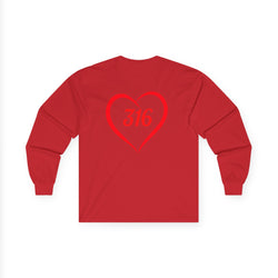 Collection of Heart 316 Unisex Ultra Cotton Long Sleeve Tee - Perfect Gift for Faith & Love Events in a gallery layout