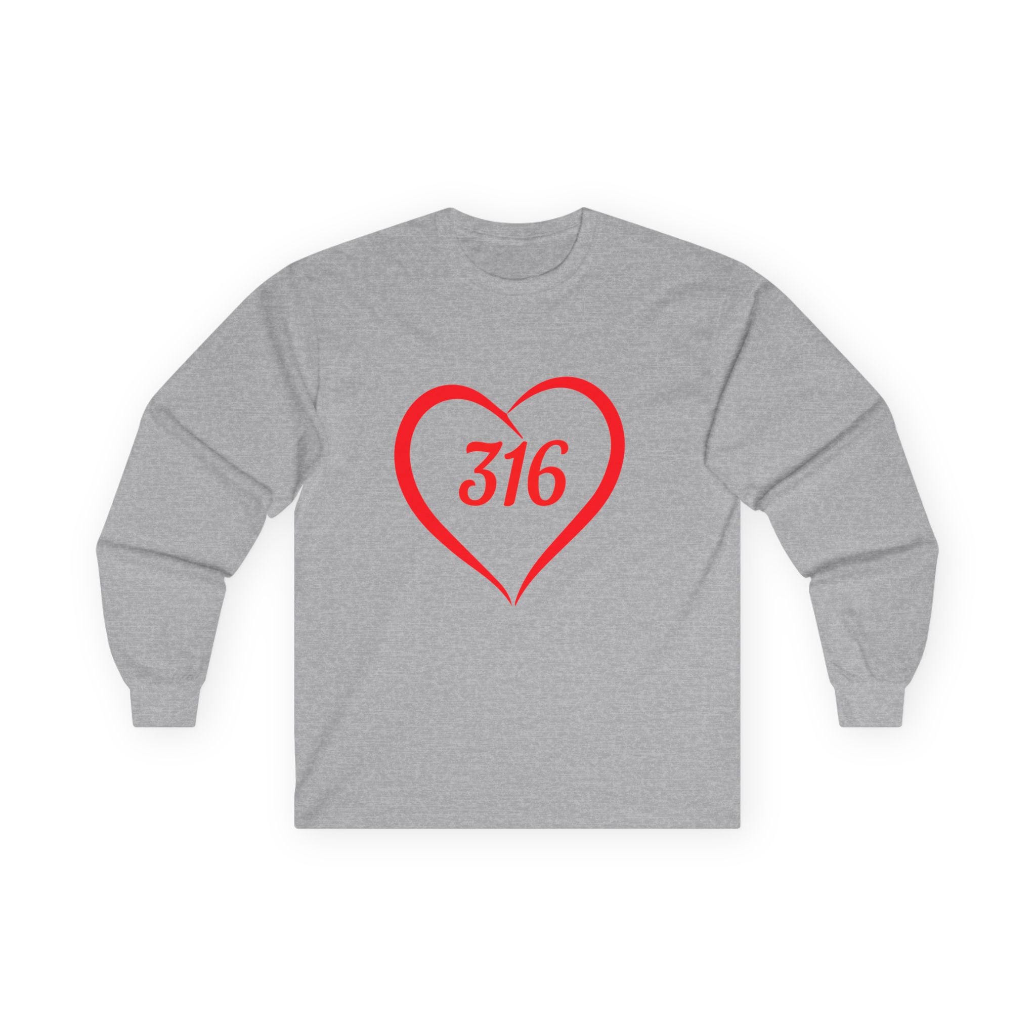 Collection of Heart 316 Unisex Ultra Cotton Long Sleeve Tee - Perfect Gift for Faith & Love Events in a gallery layout