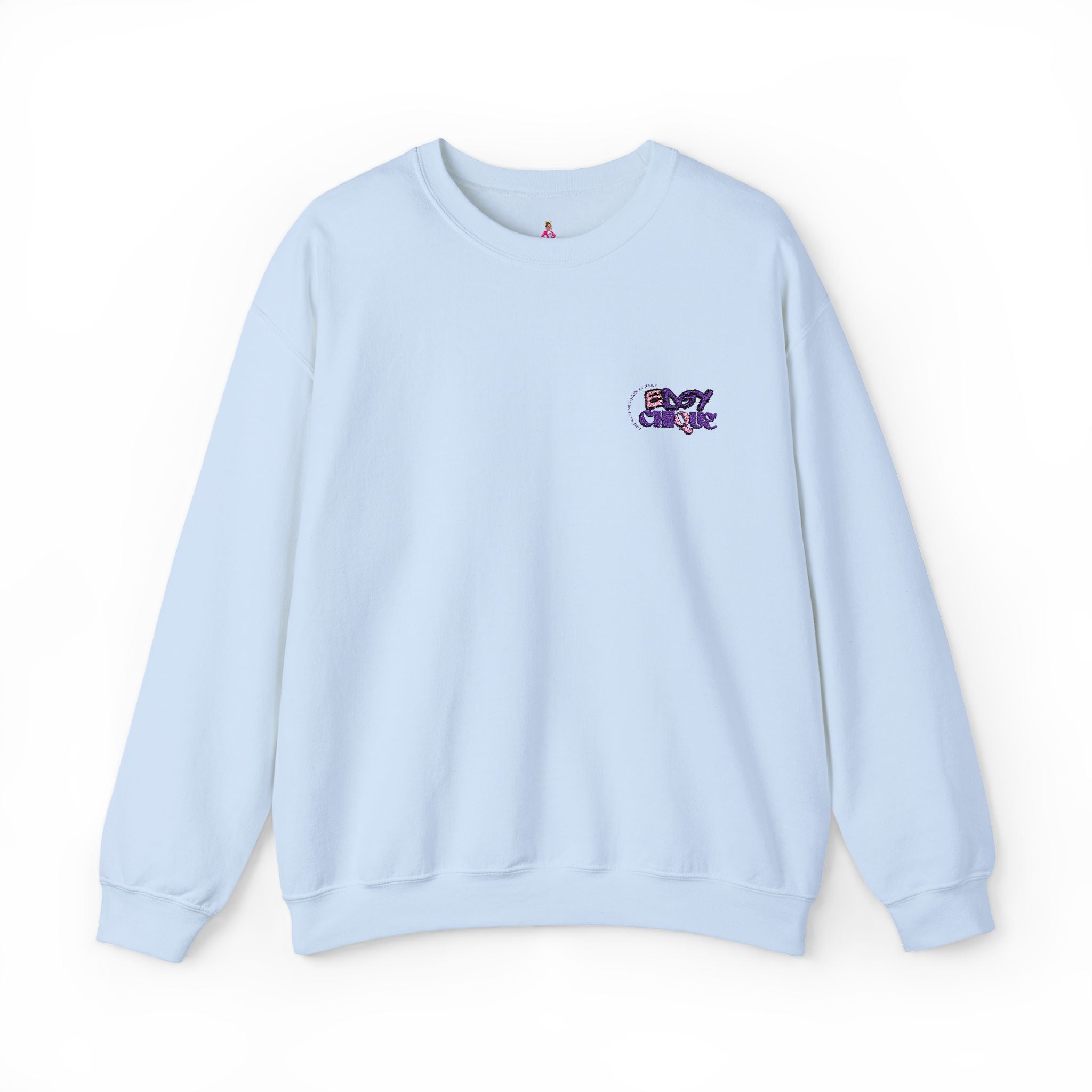 Collection of Embroidered Edgy Chique Sweatshirt in a gallery layout