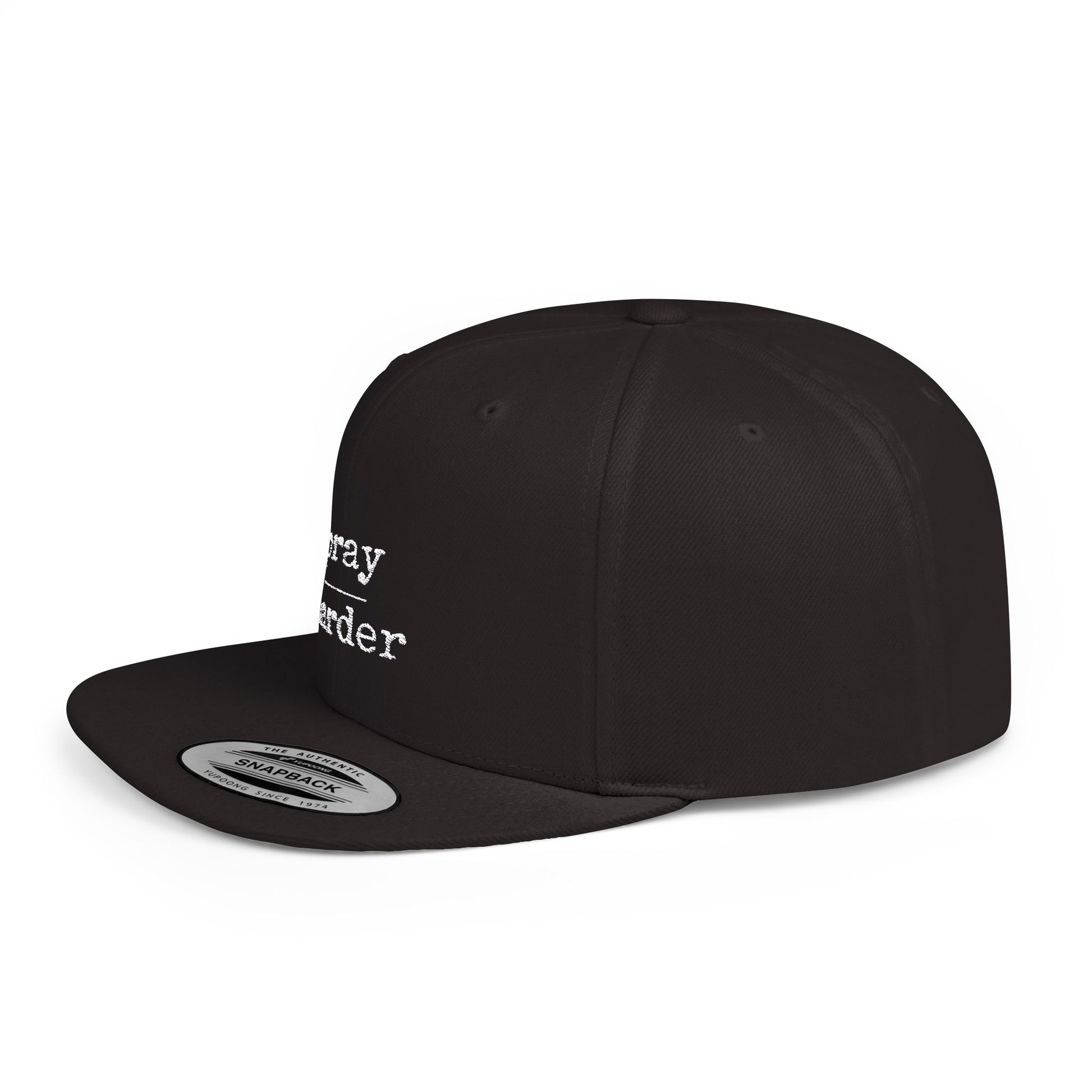 Pray Harder Flat Bill Snapback Hat - Motivational Cap for Daily Inspiration