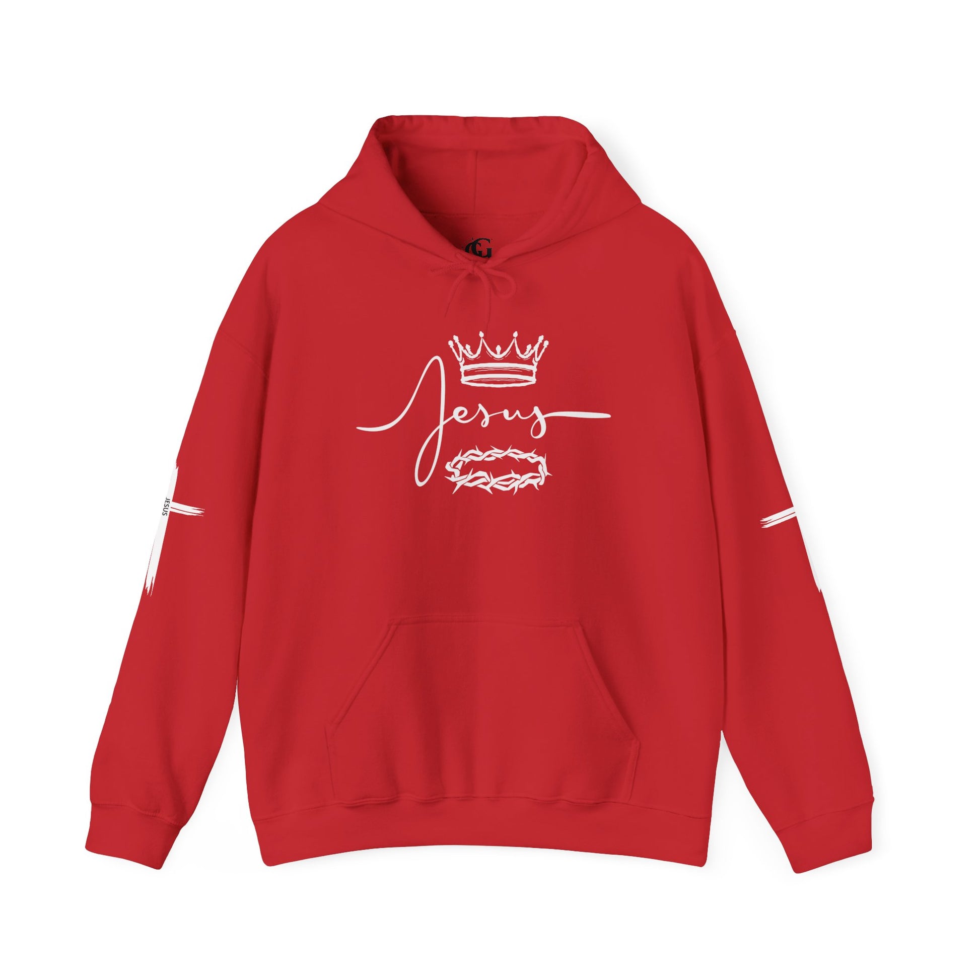 Jesus Crown & Cross Unisex Hooded Sweatshirt