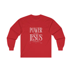 Collection of Power in the Name of Jesus Unisex Long Sleeve Tee - Faith-Based Spiritual Apparel in a gallery layout