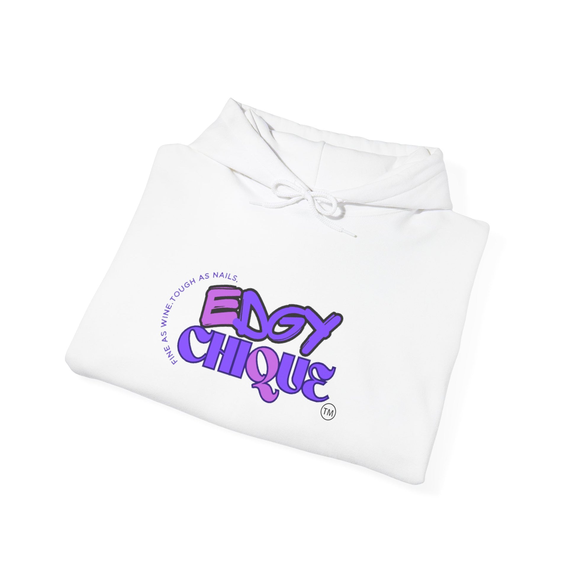 Edgy Chique Unisex Heavy Blend™ Hooded Sweatshirt - Trendy Graphic Pullover for Streetwear Enthusiasts