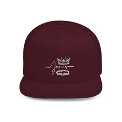 Collection of Jesus Crown Flat Bill Snapback Hat - Stylish Christian Apparel in a gallery layout