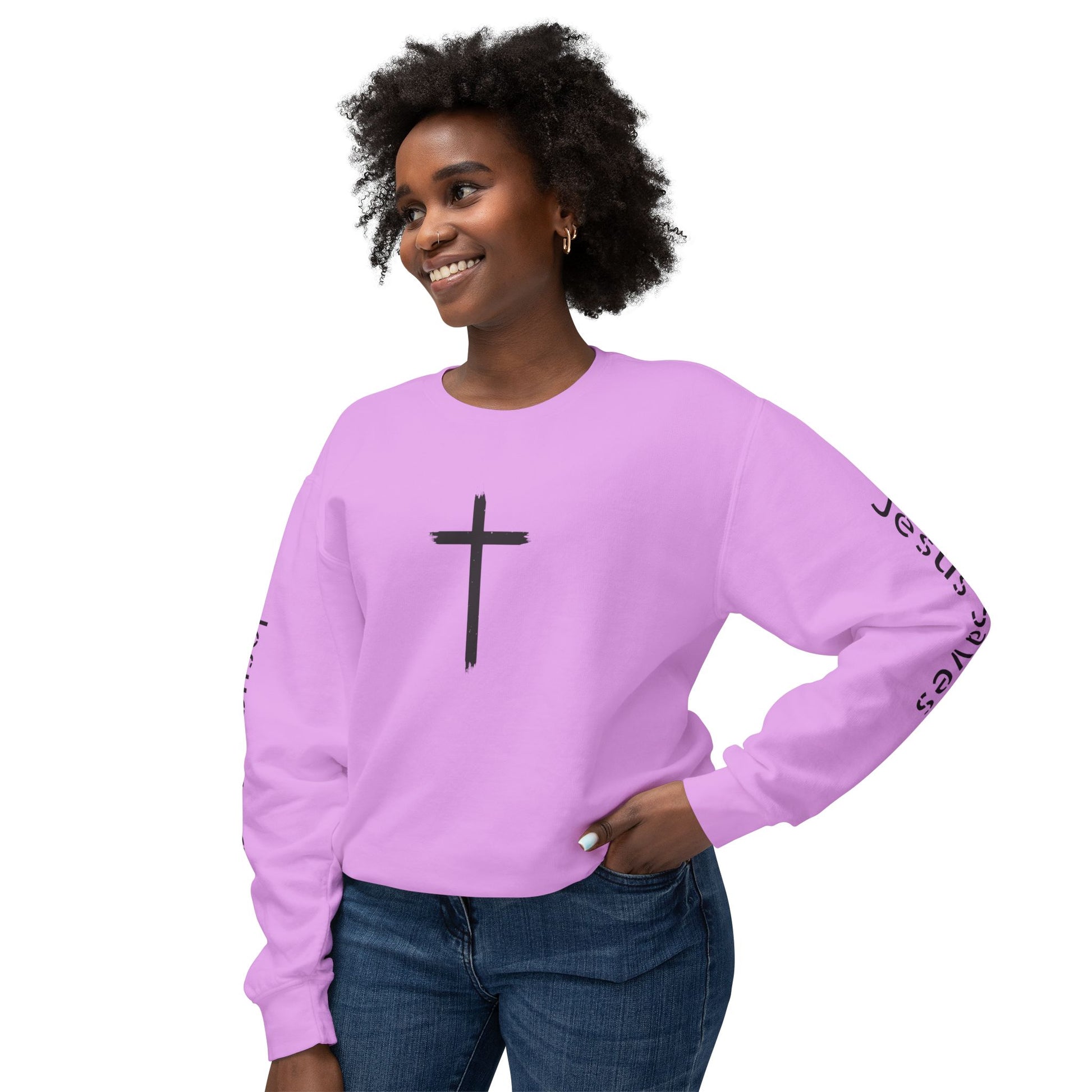 Inspirational Unisex Crewneck Sweatshirt - Glory Gear 'Jesus Saves' Design