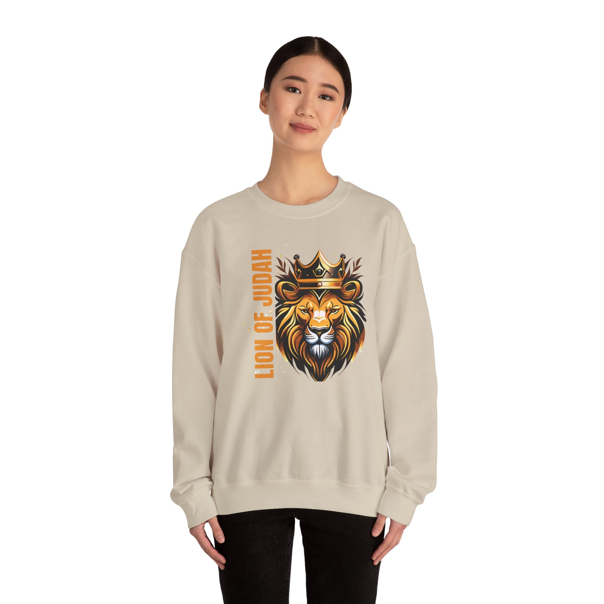 Collection of Lion of Judah Unisex Crewneck Sweatshirt - Faith-Inspired Apparel in a gallery layout