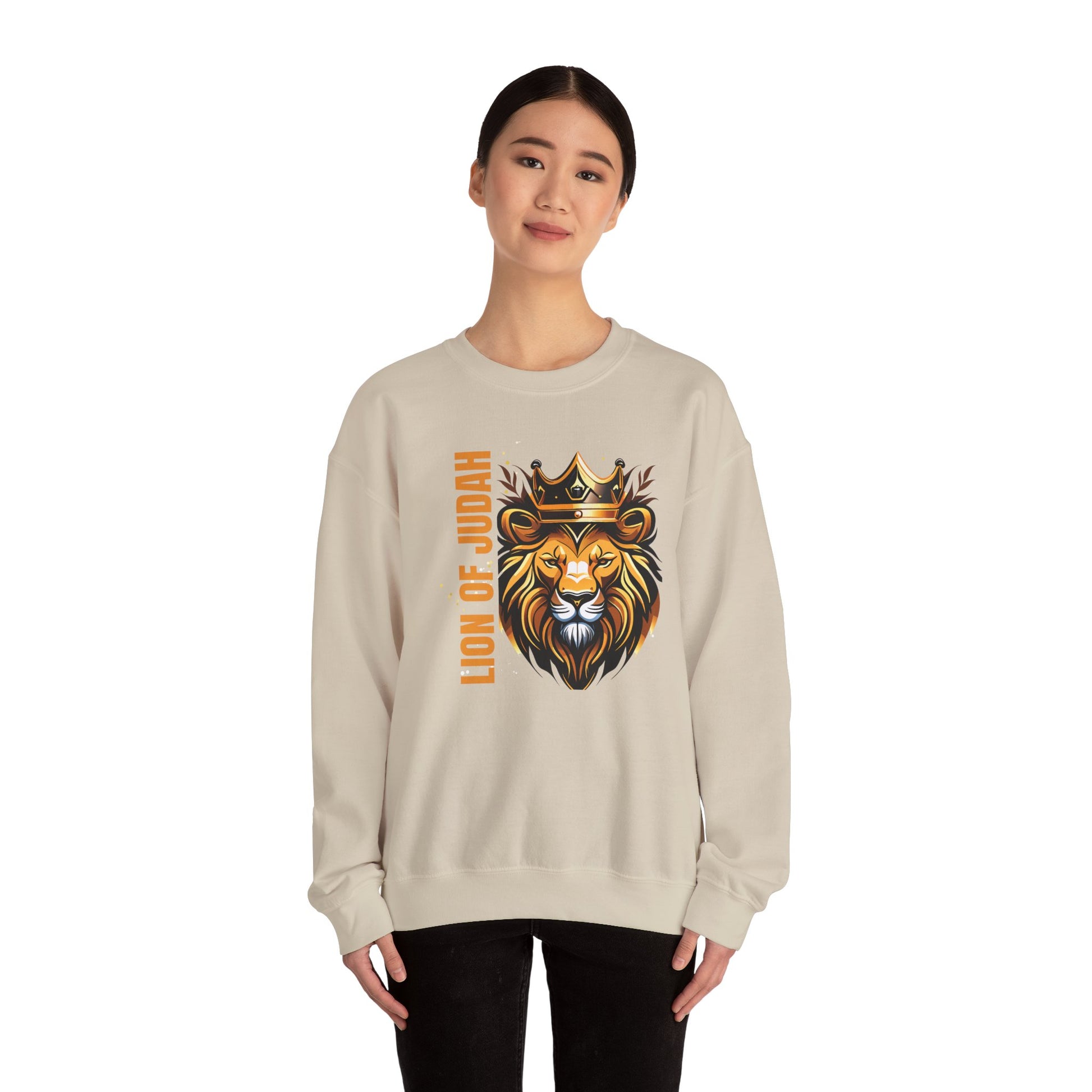 Lion of Judah Unisex Crewneck Sweatshirt - Faith-Inspired Apparel