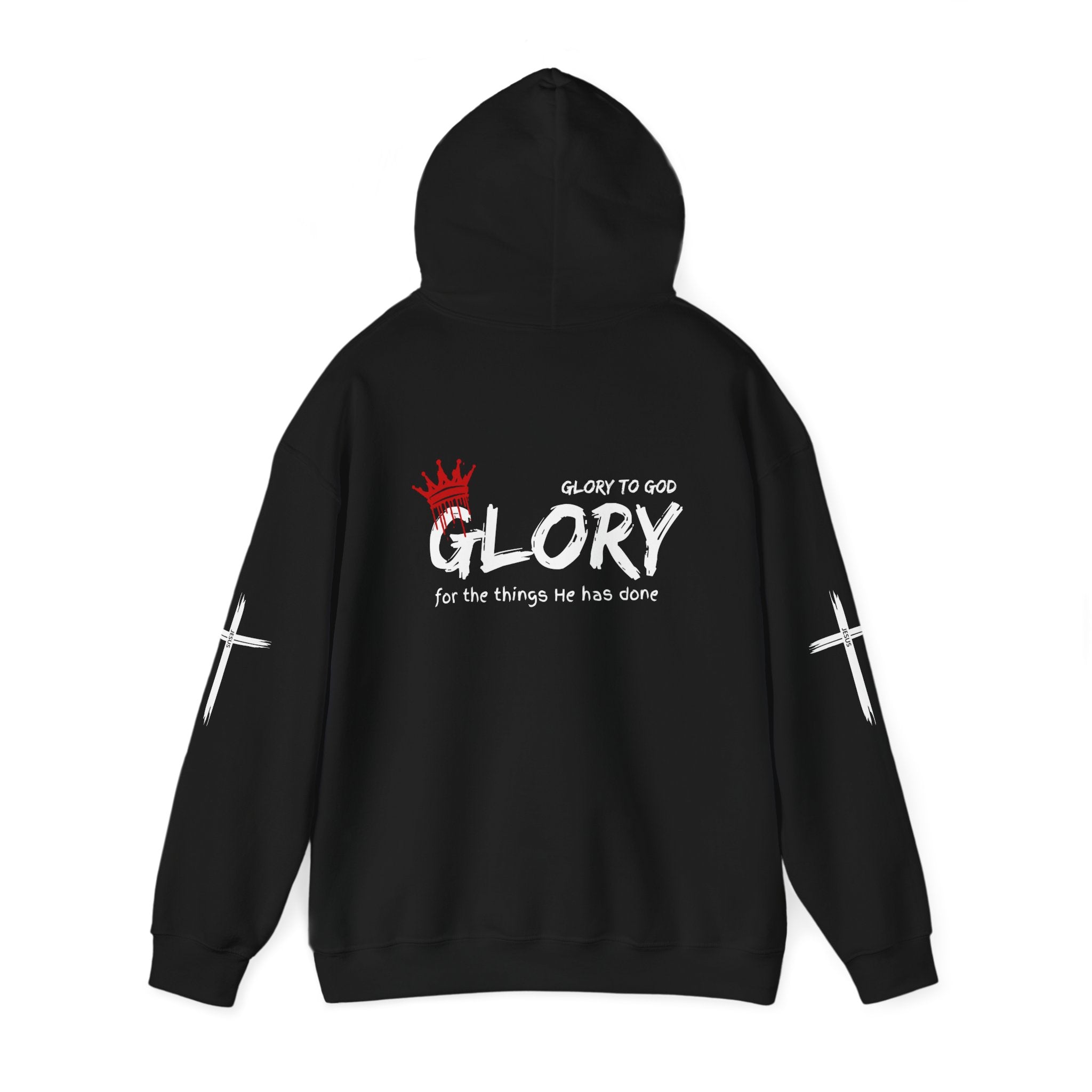 Collection of Glory to God Crown & Cross Unisex Hoodie in a gallery layout