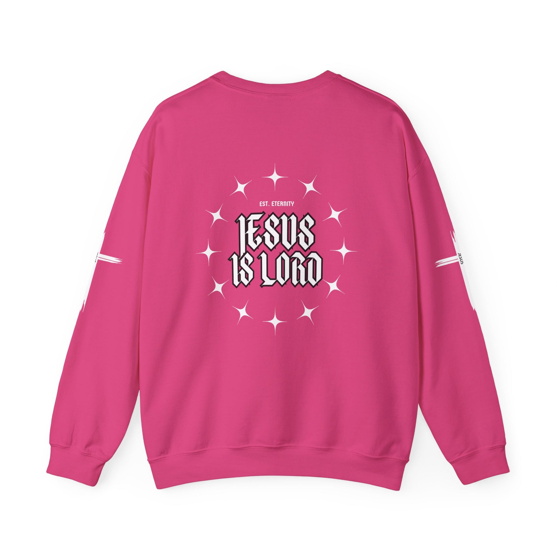 Faith-Inspired Unisex Heavy Blend Crewneck Sweatshirt - 'Jesus Is Lord' Design