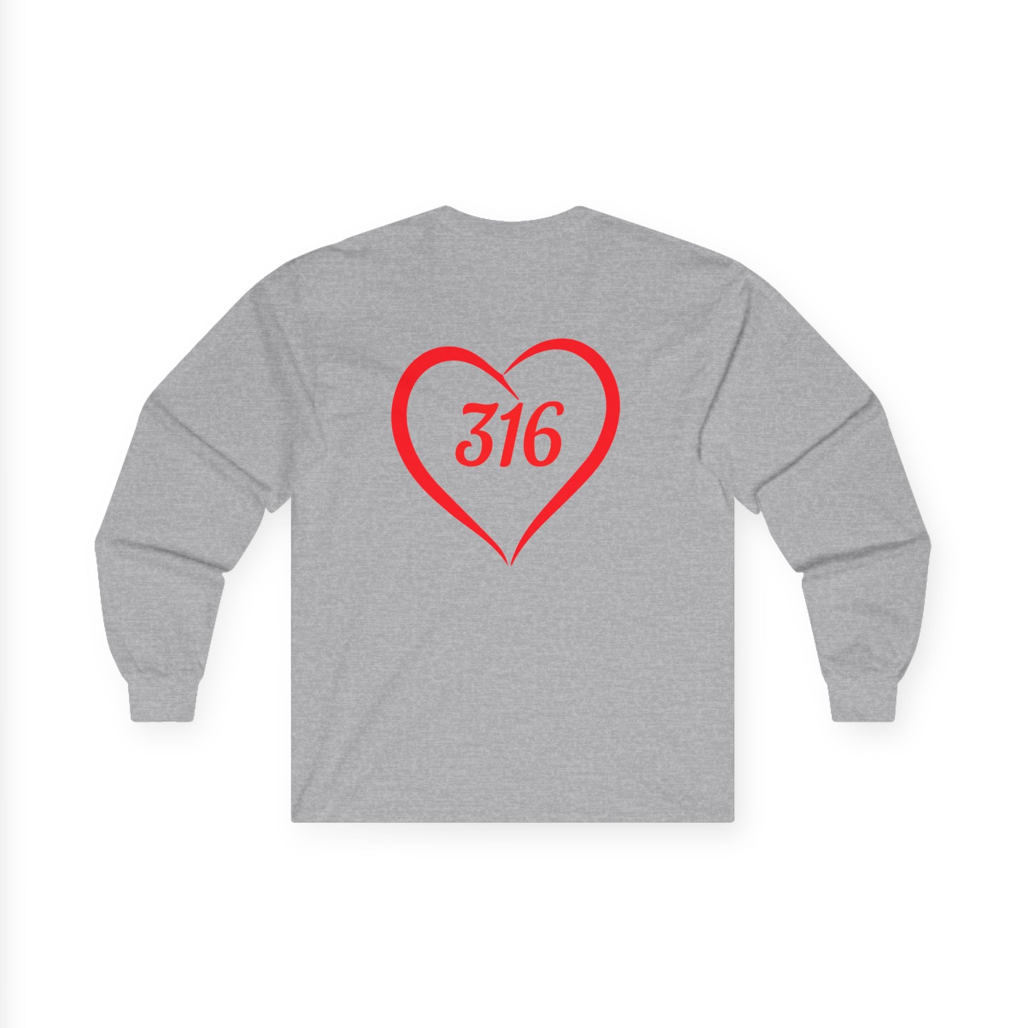 Collection of Heart 316 Unisex Ultra Cotton Long Sleeve Tee - Perfect Gift for Faith & Love Events in a gallery layout