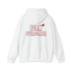 Collection of Born Overcomer - Unisex Heavy Blend Hoodie - Inspirational Sweatshirt for Everyday Comfort in a gallery layout