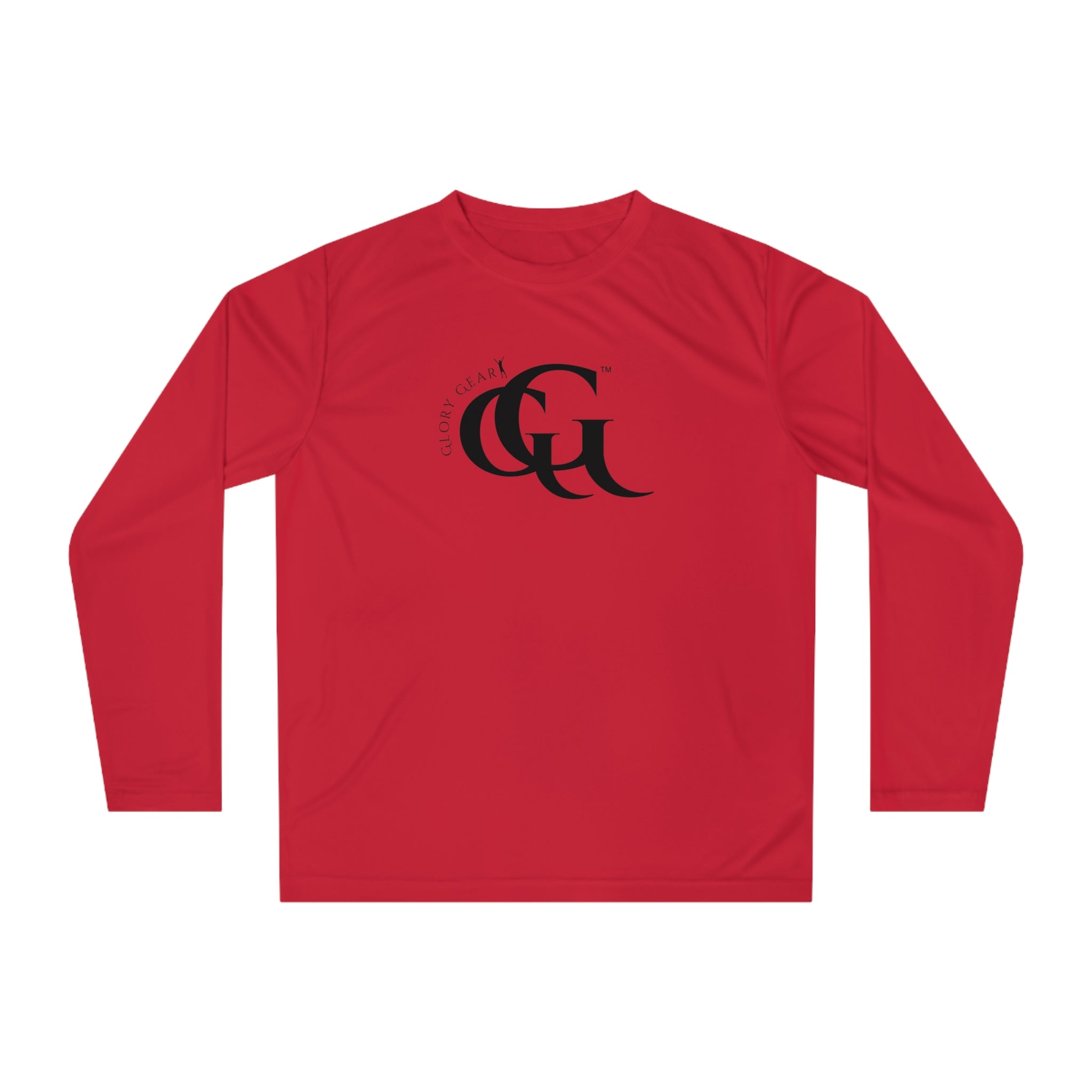 Collection of Unisex Performance Long Sleeve Shirt - 'Glory Gear' Athletic Tee for Fitness Enthusiasts in a gallery layout