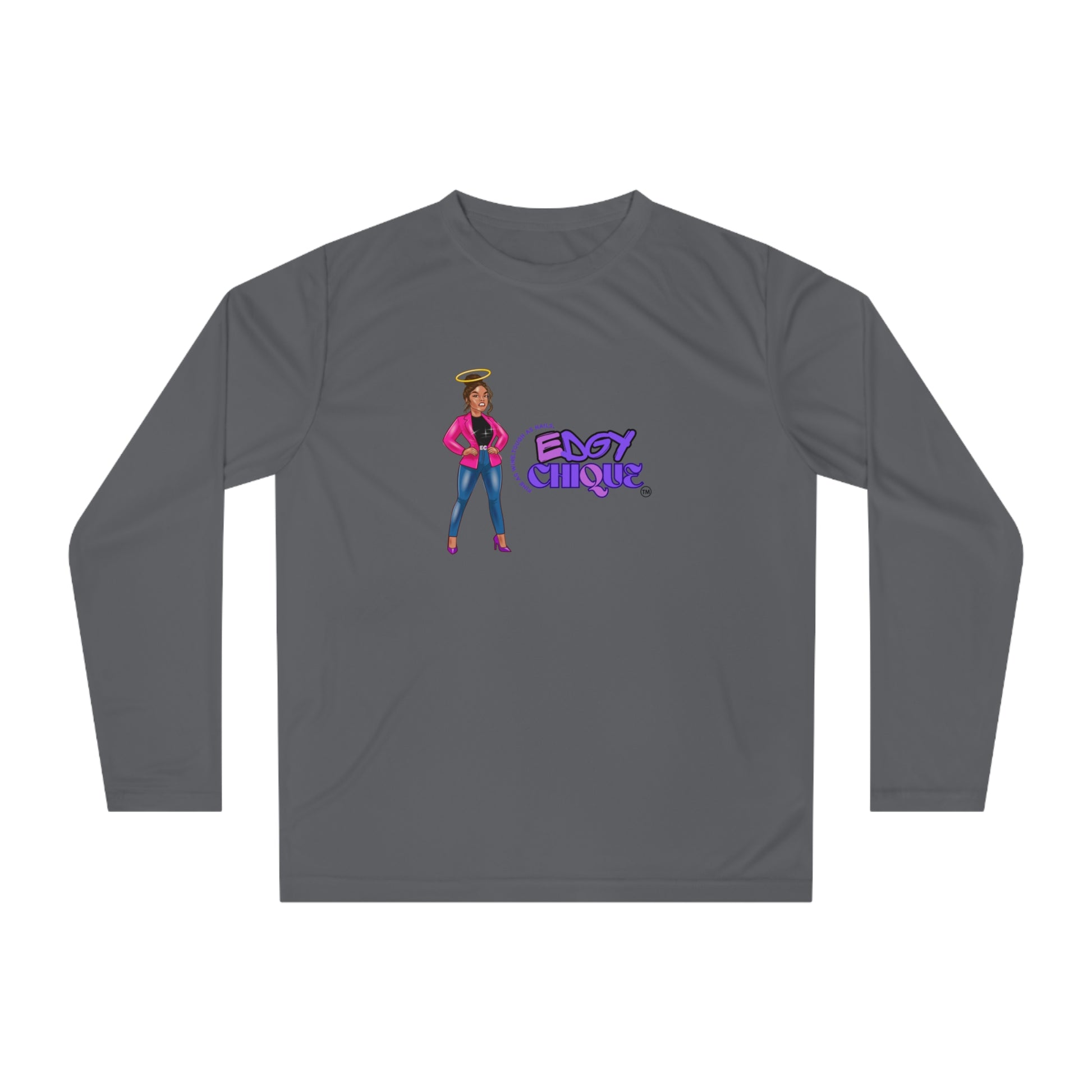 Performance Long Sleeve Shirt - Edgy Clique Graphic Tee for Active Lifestyle