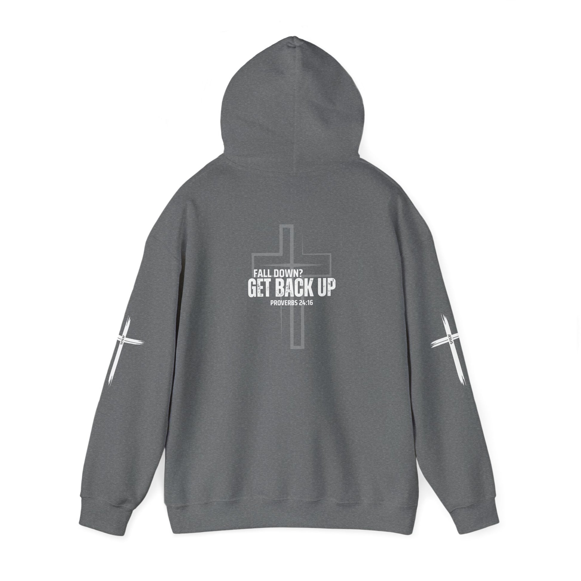 Fall Down? Get Back Up Psalm 24 Unisex Hooded Sweatshirt