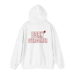 Collection of Born Overcomer - Unisex Heavy Blend Hoodie - Inspirational Sweatshirt for Everyday Comfort in a gallery layout