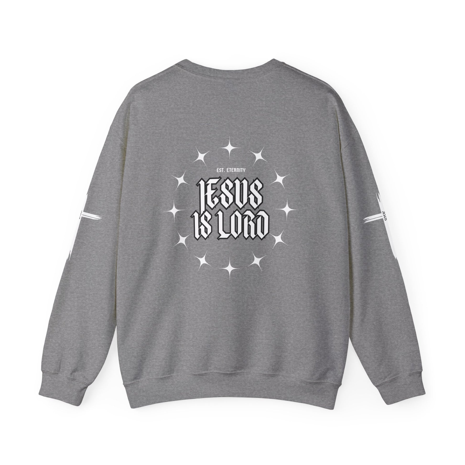 Faith-Inspired Unisex Heavy Blend Crewneck Sweatshirt - 'Jesus Is Lord' Design