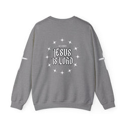 Collection of Faith-Inspired Unisex Heavy Blend Crewneck Sweatshirt - 'Jesus Is Lord' Design in a gallery layout