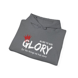 Collection of Glory to God Crown & Cross Unisex Hoodie in a gallery layout