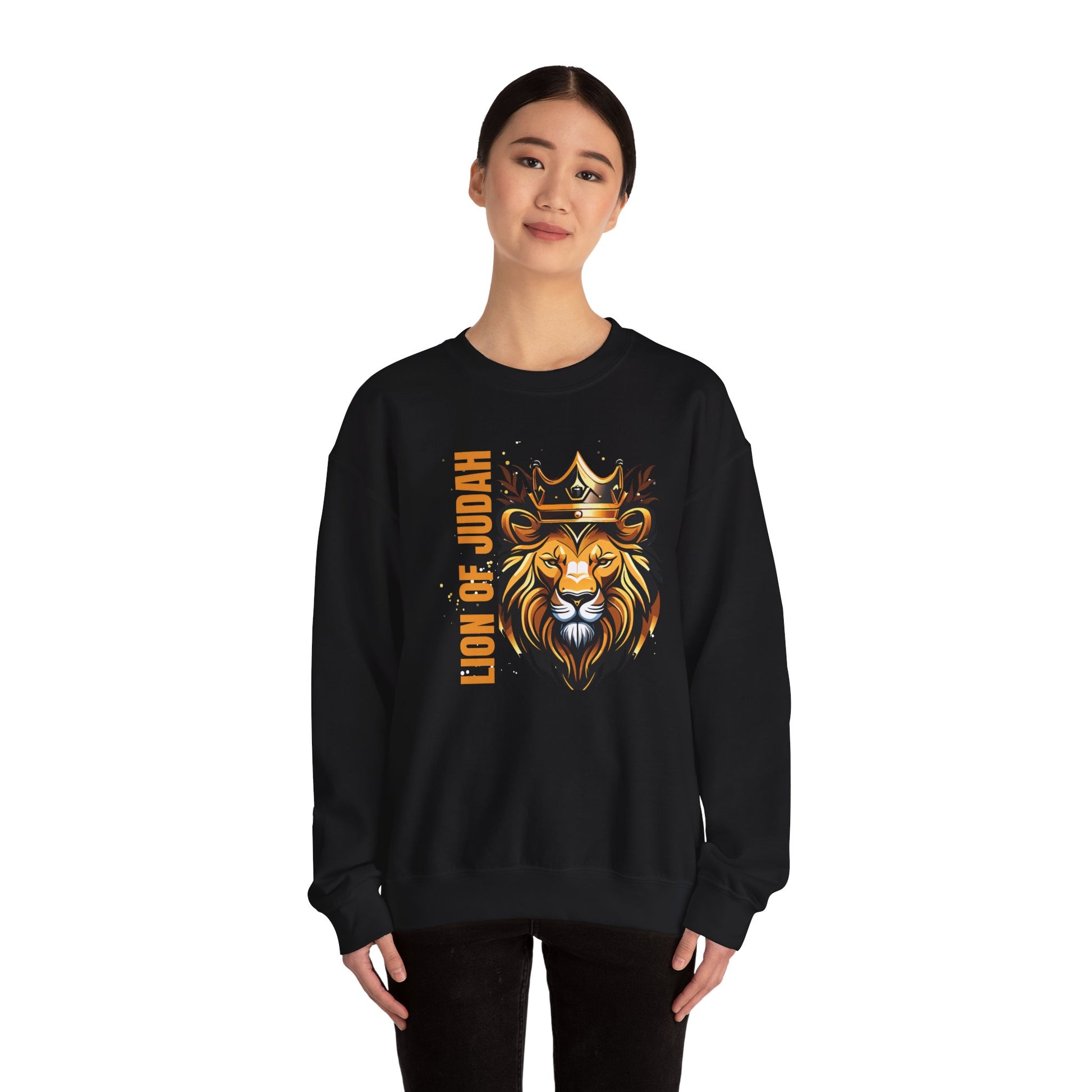 Lion of Judah Unisex Crewneck Sweatshirt - Faith-Inspired Apparel