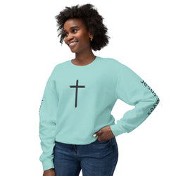 Collection of Inspirational Unisex Crewneck Sweatshirt - Glory Gear 'Jesus Saves' Design in a gallery layout