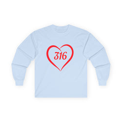 Collection of Heart 316 Unisex Ultra Cotton Long Sleeve Tee - Perfect Gift for Faith & Love Events in a gallery layout