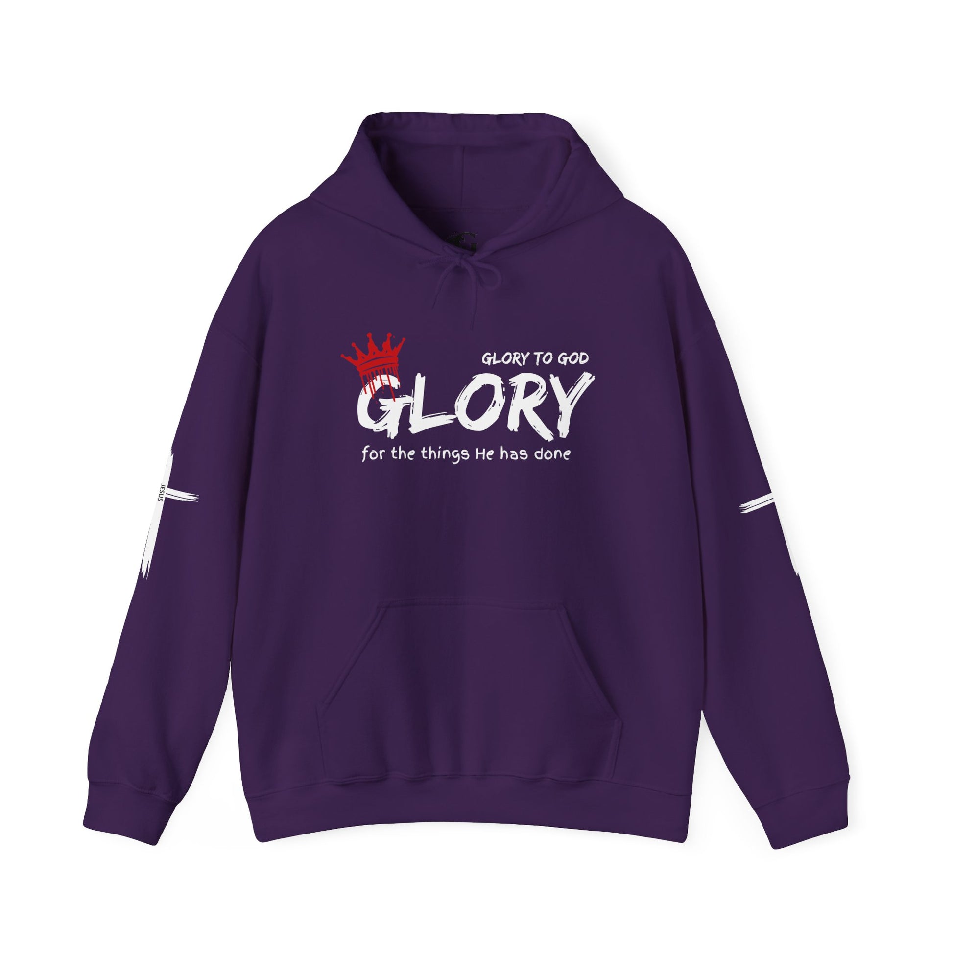 Glory to God Crown & Cross Unisex Hoodie