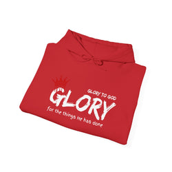 Collection of Glory to God Crown & Cross Unisex Hoodie in a gallery layout