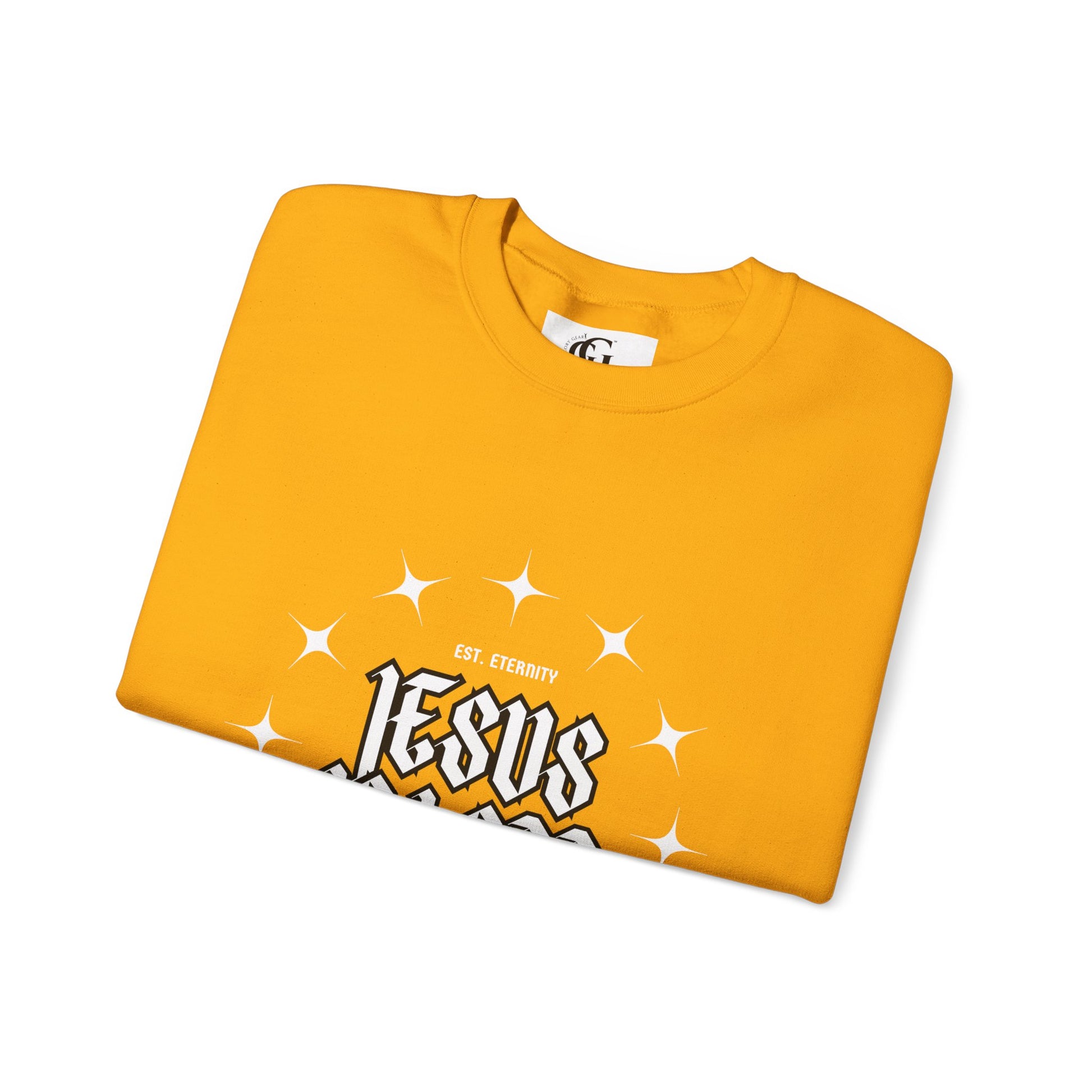 Faith-Inspired Unisex Heavy Blend Crewneck Sweatshirt - 'Jesus Is Lord' Design