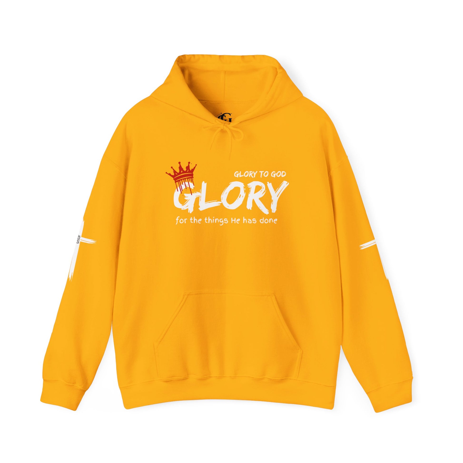 Glory to God Crown & Cross Unisex Hoodie