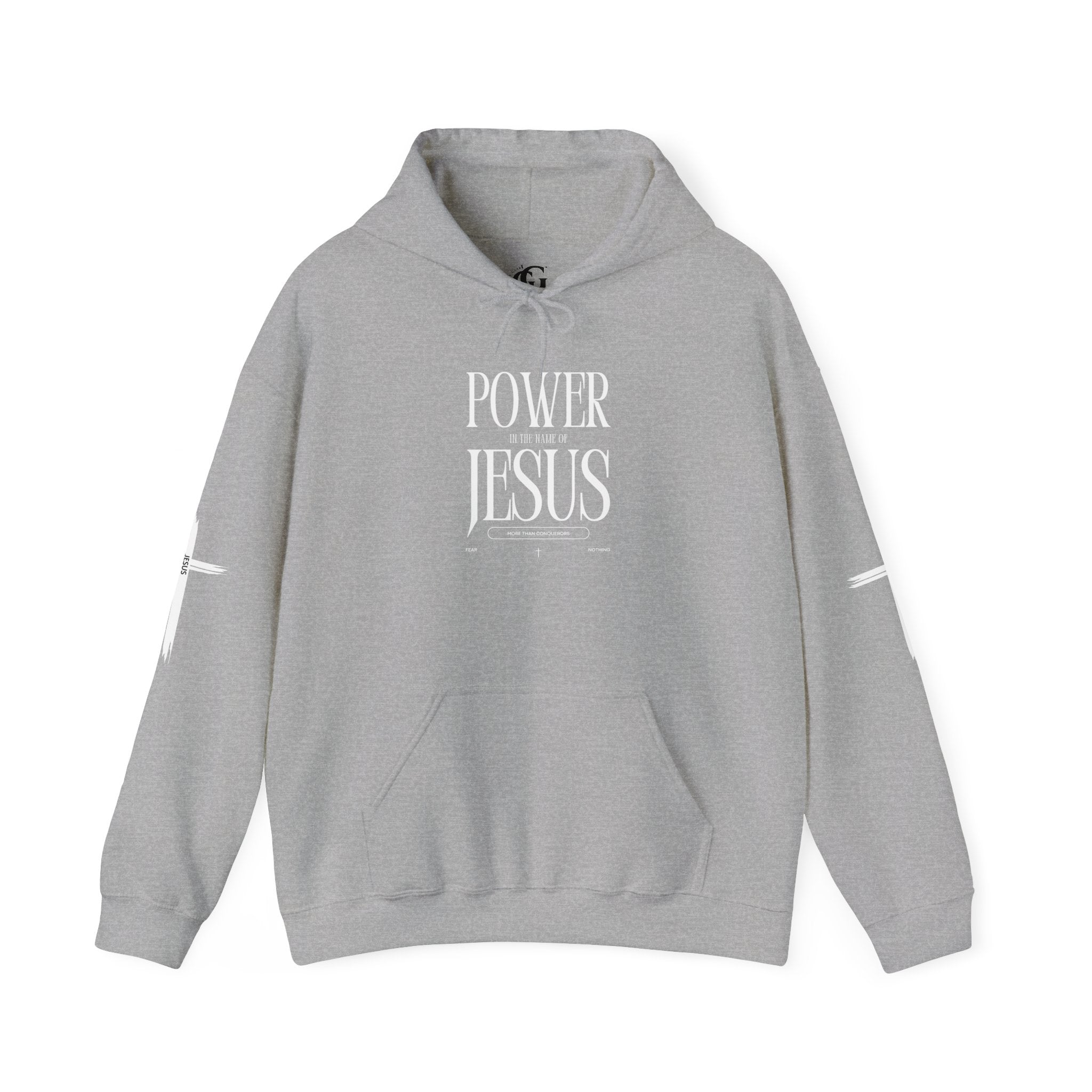 Collection of Power in the Name of Jesus Hoodie - Unisex Heavy Blend Sweatshirt for Faith and Inspiration in a gallery layout