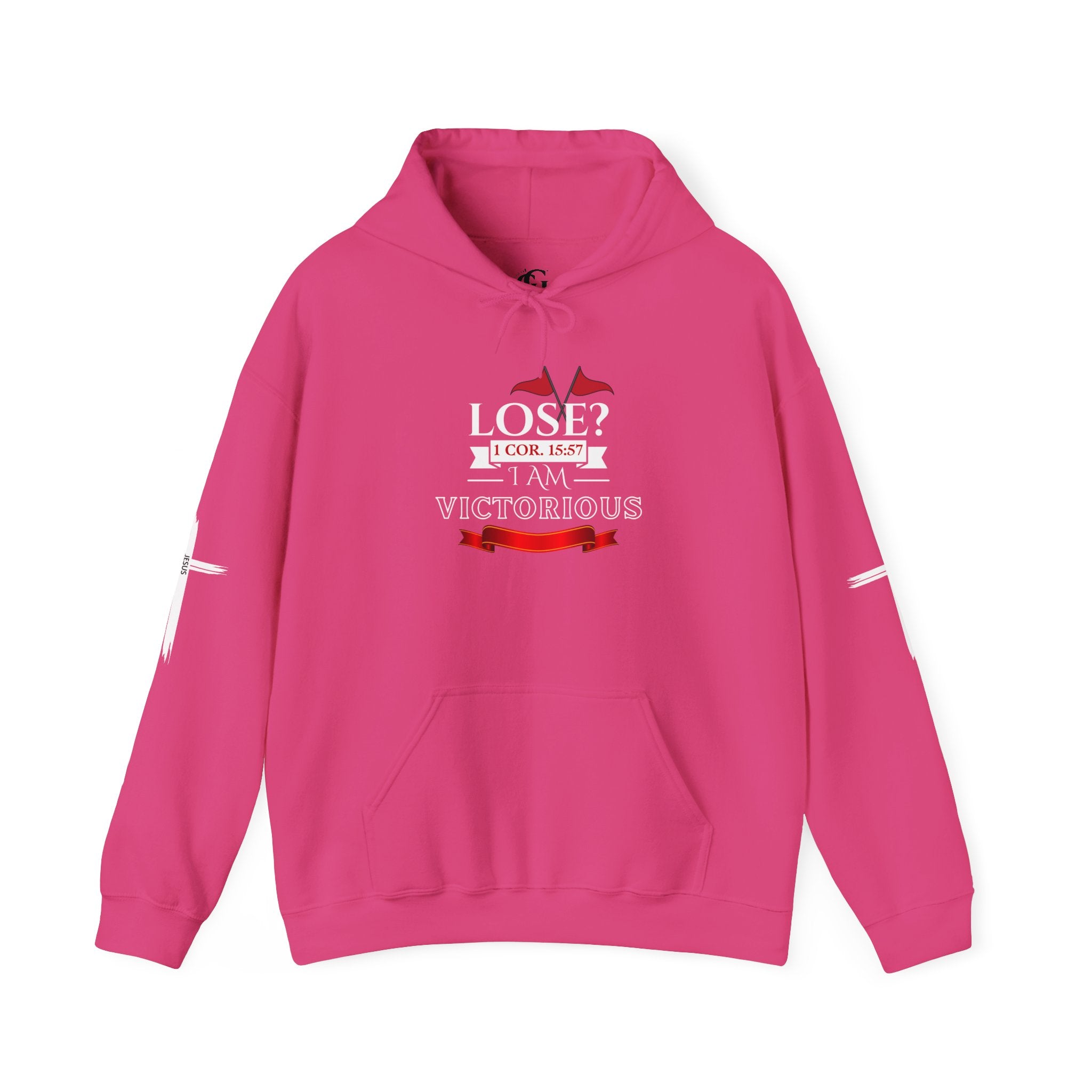 Collection of Victorious Faith Hooded Sweatshirt - Inspirational Christian Apparel in a gallery layout