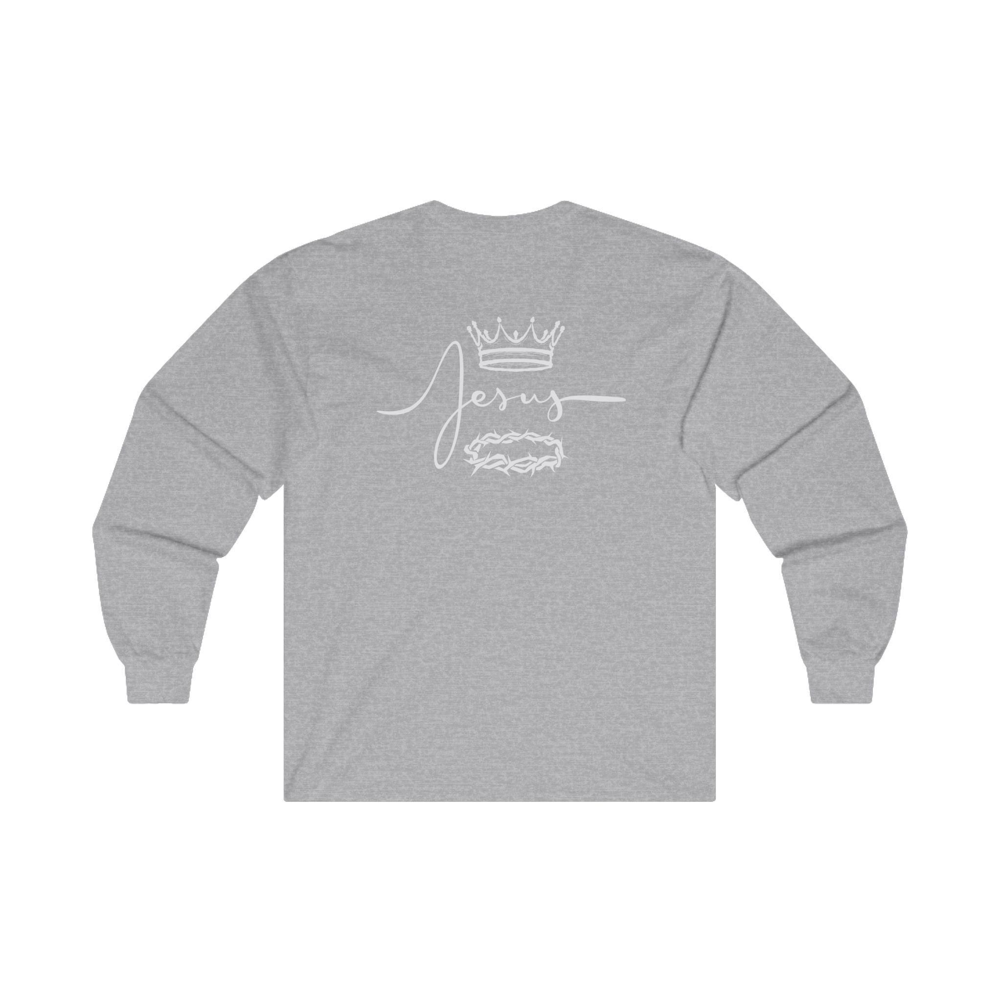 Collection of Crown & Thorn Jesus Unisex Long Sleeve Tee - Faith Inspired Apparel in a gallery layout