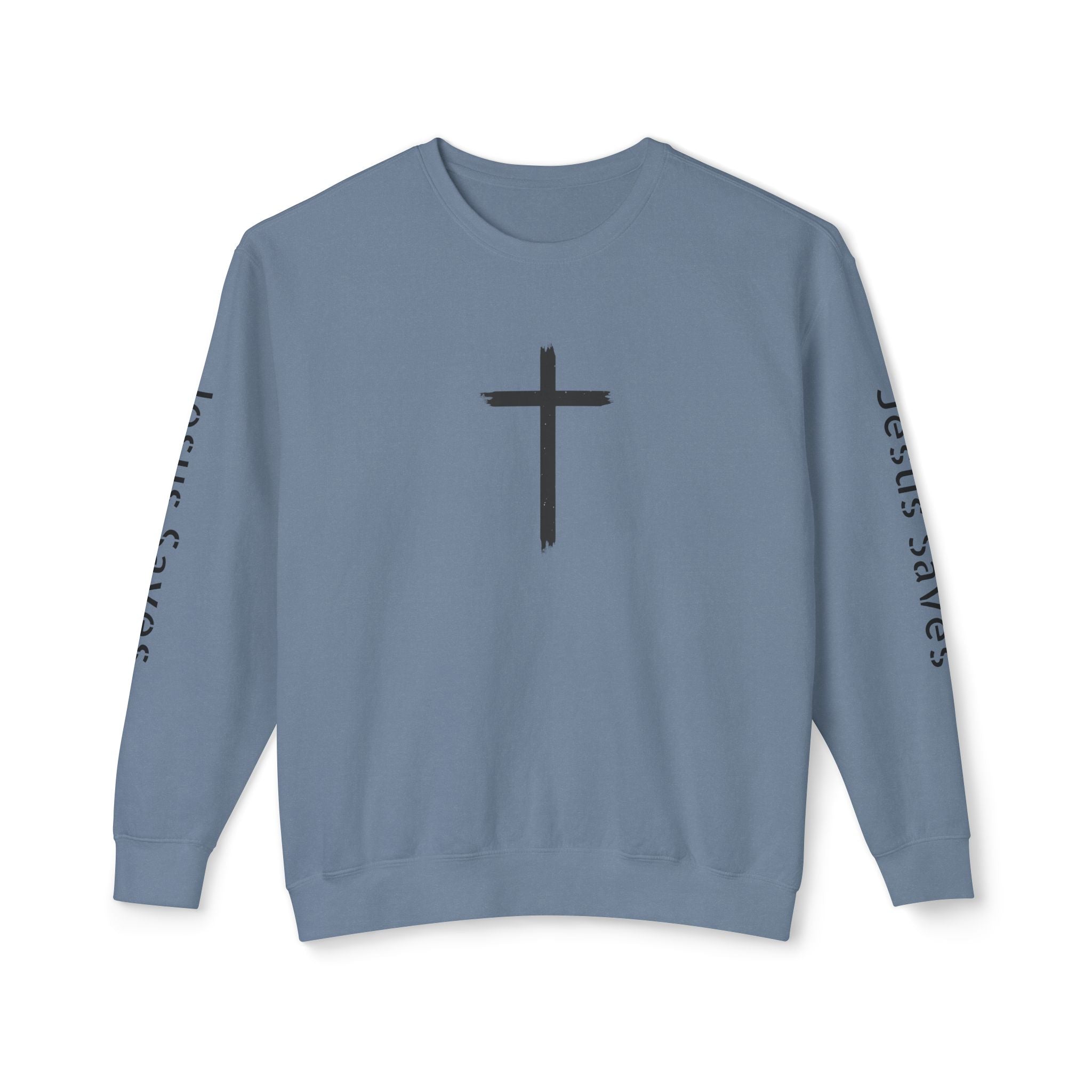 Collection of Inspirational Unisex Crewneck Sweatshirt - Glory Gear 'Jesus Saves' Design in a gallery layout