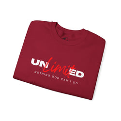 Collection of Unlimited "Nothing God Can't Do" Crewneck Sweatshirt - Motivational Everyday Wear in a gallery layout